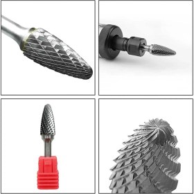 Resim Sourcingasia 1/4 Inç Saplı 1/2 Inç Kesici Çaplı Karbür Çapak, Kalıp Öğütücü Ucu (Yurt Dışından) 