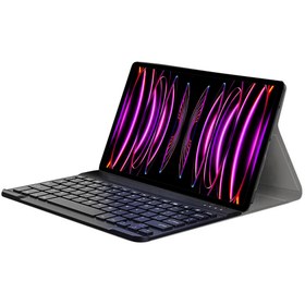 Resim Microcase Ipad Pro 12.9 2022 M2 Uyumlu Tablet Bluetooth Klavyeli Standlı Kılıf - Bkk4 