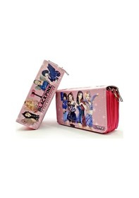 Resim Kalem Kutusu Black Pink Blink Organizer Kalemkutu Vegan Deri Üç Bölmeli Kalemlik 