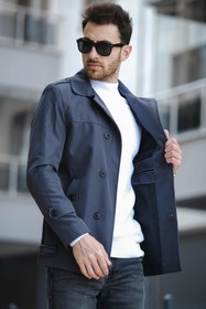 Resim Lusaka Su İtici Slim Fit Kemer Detaylı Trençkot - SIYAH / XL 