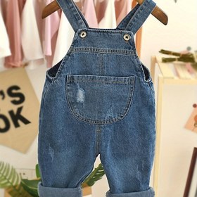 Resim Çocuk Denim Tulumları - Karikatür Tasarım, Uzun Kollu, Cep Detayları, Ayarlanabilir Askılar, Erkekler İçin Bol Kesim, Bahar/Sonbahar Rahat Giyim, Dış Mekanlar İçin 