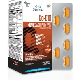 Resim Zade Vital Co-Q10 & Omega 3 30 Yumuşak Kapsül 
