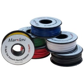 Resim Çok Damarlı Montaj Kablosu 22Awg 15 Metre Yeşil 