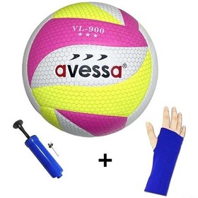Resim Avessa Vl-900 Yumuşak Yapıştırma Voleybol Topu Pompa Ve Kolluk Set Pembe 