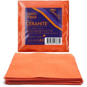 Resim SmartBee Turuncu Ceranite 10’lu Suede Mikrofiber Seramik Uygulama Bezi 10×10 200gsm 