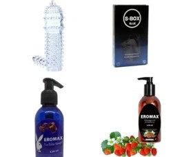Resim Eromax Şeffaf Tırtıklı Kılıf Prezervatif + Çikolata Aromalı Masaj Yağı + 120 ml Çilekli Jell + Prezervatif Seti 