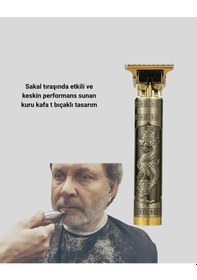 Resim Ceylan Adam T Bıçaklı Profesyonel Çizik Tıraş Makinesi Seti 120 Dakika Kullanım, Şarjlı & Kablolu 