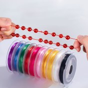 Resim 10 Rulo, 10m/33.1ft Elastik Beading Kordları - Çap 0.8mm, Kırmızı Kristal Bead Strand, Bilezik ve Kolye Yapımı için Şeffaf Elastik İp, Beading Malzemeleri|Şeffaf Elastik Kordlar|Pürüzsüz Dokusu, Beading Aksesuarları 