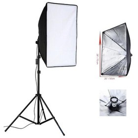 Resim Softbox 50 x 70 CM Lambalı Sürekli Işık + 200 CM Ayak 