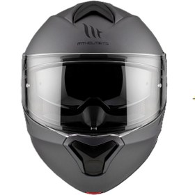 Resim Mt Genesis SV Solid A12 Parlak Çene Açılır Kask Gri 