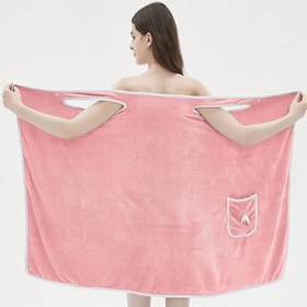 Resim 1 adet Hızlı Kuruyan Banyo Havlusu - Yumuşak, Emici, Modern Polyester Kumaş, 280gsm, Rahat Cep ile Dikdörtgen Plaj ve Spa Sarımı, Ev, Seyahat ve Spor Kullanımı için İdeal, Plaj Havlusu, Yıkama Bezi 
