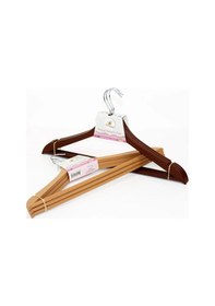 Resim Ahşap Görünümlü Plastik Elbise Askısı 3 Lü Royaleks-ak439 Çok Renkli 