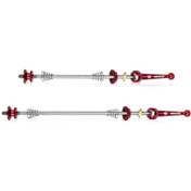 Resim Hq-02 Modeli Kırmızı Bisiklet Hızlı Serbestleştirici, Titanyum Alaşımlı Ve Alüminyum, Ön 18.7 Cm/arka 22.5 Cm, 59 G Ağırlık 