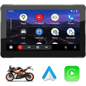 Resim leeways 7'' CarPlay Motosiklet Gidon için Su Geçirmez Navigasyon Akıllı Ekran İOS ve Android Uyumlu 
