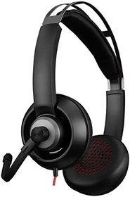 Resim RAMPAGE SNOPY SN-C01 3.5mm Stereo Ofis-Call Center-Toplantı Siyah Profesyonel Mikrofon+Kulaklik 