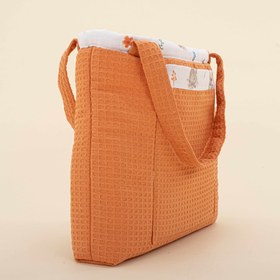 Resim Bebek Bakım Çantası - Turuncu Petek - Kahverengi Tavşan 