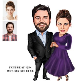 Resim Genel Markalar Kişiye Özel Karikatürlü Evli1 Ahşap - Araba Dikiz Ayna Süsü 