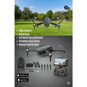 Resim FaroxTech Çift Kamera ve Bataryalı Drone Uzaktan Kumandalı App Destekli Brushless Motor Quadcopter 