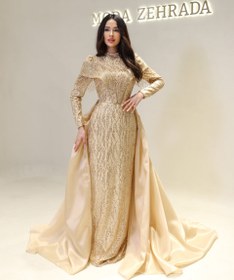 Resim Couture Bowie Tesettür Abiye - Gold / 38 