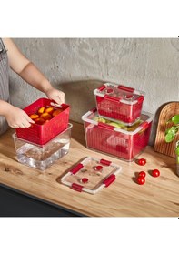 Resim Selka Home Lavin Saklama Kabı 2-4-7 L Bordo 