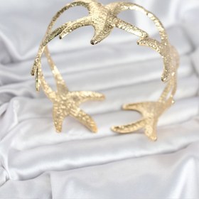 Resim BURCU MODA Pirinç Gold Renk Deniz Yıldızı Model Kadın Bileklik 