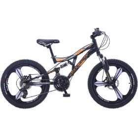 Resim Salcano Nova 20 Monoblok Wheel Çift Amortisor Mat Siyah Turuncu 