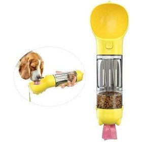 Resim Pazly Çok İşlevli Köpek Seyahat Su Bardağı, 300ml, Abs+pc, Mavi, Yeşil, Pembe, Sarı Köpek Maması Evcil Hayvan Su Dağıtıcısı, Besleyici Kürek Tabure 