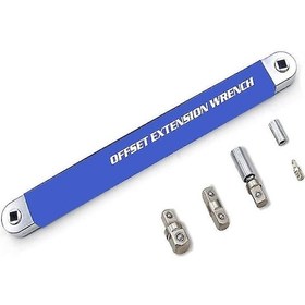 Resim Dişli Uzatma Anahtarı, Çok Fonksiyonlu Yüksek Karbon Çelik Uzatma Adaptörü 1/4&quot 3/8&quot 1/2&quot El Tork Dişli Soket Somun Araç Seti 
