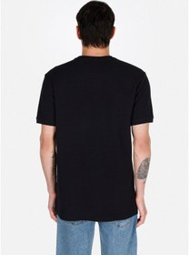Resim Colin's Colins Regular Fit Yuvarlak Yaka Jakarlı Erkek Siyah Kısa Kol Tişört Cl1074681 Q1.v1 Blk Siyah 