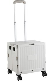 Resim valkyrie Katlanabilir 4 Tekerlekli Alışveriş ve Depolama Çantası – Kapaklı Teleskopik Çekme Kolu Kam 