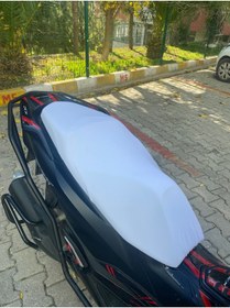 Resim Utku MOTO Tws Jupiter Uyumlu Beyaz Koltuk Kilifi Likrali Kaliteli Kumaş Scuba Kumaş 