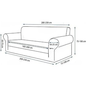 Resim StarMall Kadife Koltuk Örtüsü Esnek, Lastikli Yıkanabilir 3 Kişilik Bir AdetYeşil 