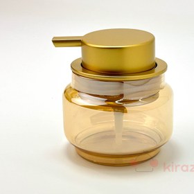 Resim Tombul Kısa Sıvı Sabunluk Altın Kapaklı 