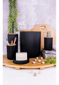 Resim Bambum Lena - Banyo Seti Siyah 5 Parça Siyah 