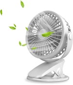 Resim Remiuse Masaüstü Mandallı Taşınabilir Fan 2 Kademeli Oynar Başlıklı USB Midi Kıskaçlı Fan 