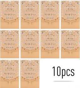 Resim Hangfox 10 Adet Arı Desenli Delikli Davetiye Kabuğu İç Kart Yok - Düğün, Doğum Günü, Toplantı Davetiyeleri - Mavi, Altın, Beyaz Seçenekli - D0120 