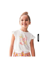 Resim Xo Kids Kız Çocuk Bluz 4-8 Yaş 36565 Ekru - Somon 