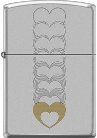 Resim Zippo Heart Pattern Design Çakmak Çok Renkli 
