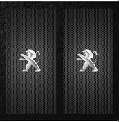 Resim Araç Kapı Direği Kaplama Folyosu Uvbaskılı 2'li Set-50x24 Peugeot 