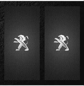 Resim Araç Kapı Direği Kaplama Folyosu Uvbaskılı 2'li Set-50x24 Peugeot 