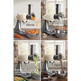Resim Smeg 50's Style Retro 4.8 Litre Beyaz Stand Mikser SMF03WHEU 