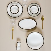 Resim Evaliza Alaia Black Line Gold 60 Parça 12 Kişilik Yemek Takımı 