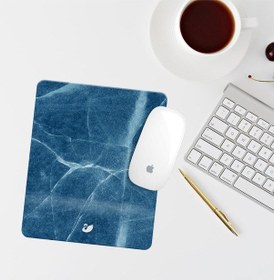 Resim Mavi Mermer Desenli Bilek Destekli Dikdörtgen Mouse Pad Mouse Altlığı Mousepad 
