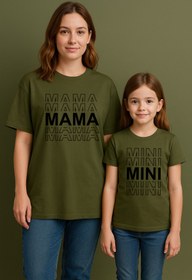 Resim SVART WEAR MAMA MINI Anne Kız Kombin Tişört Takımı T-Shirt Twin Anne Kız Çocuk Oversize MAMA MINI (TEKLİ FİYAT) 