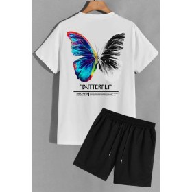 Resim Trendypassion Butterfly Sırt Baskılı Şort T-Shirt Eşofman Takımı 