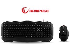Resim Rampage KM-R1 Usb Siyah Oyuncu Klavye Mouse Set Rampage