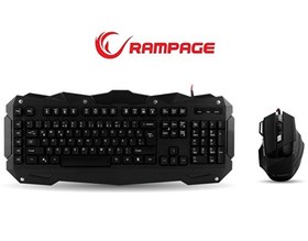 Resim Rampage KM-R1 Usb Siyah Oyuncu Klavye Mouse Set 
