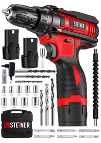 Resim Steiner AR-128VF Li-ion K Çift Akülü Şarjlı Vidalama 