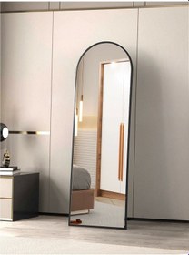 Resim Dekoratif Boy Aynası 180cmx60cm Siyah Çerçeve Siyah 