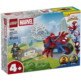 Resim Lego Super Heroes 11206 Spidey On His Motorcycle Vs. Rhino 